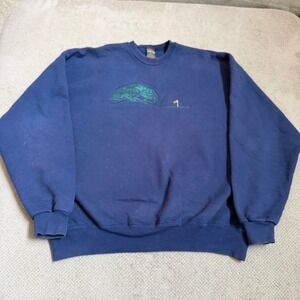 Vintage 1990s University of michigan golf course  Sweatshirt Navy XL